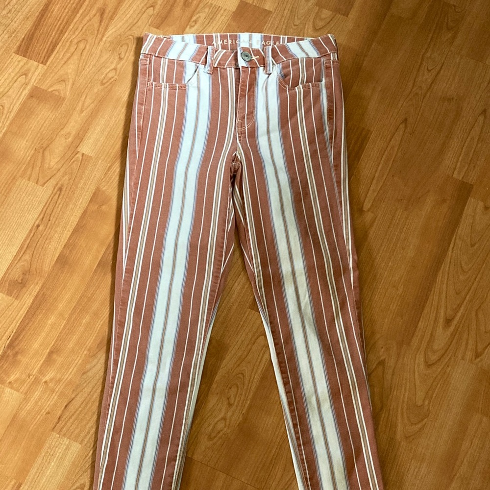 American 🦅 Eagle Striped Festival Jeans